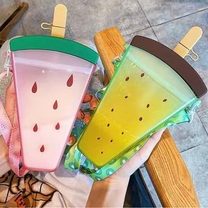 Popsicles Shape Water Bottle Fruit Print
